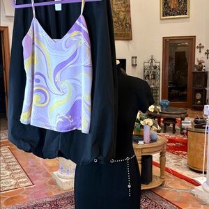Kiki Bundle Black Dress, Balloon Skirt And Purple Cami